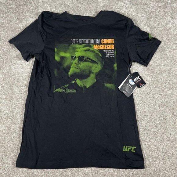 Conor McGregor UFC Reebok‎ Mens Medium Black T Shirt - Picture 1 of 3
